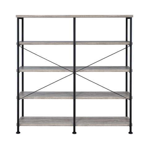 Coaster Analiese 4-shelf Open Bookcase Grey Driftwood Model 801544