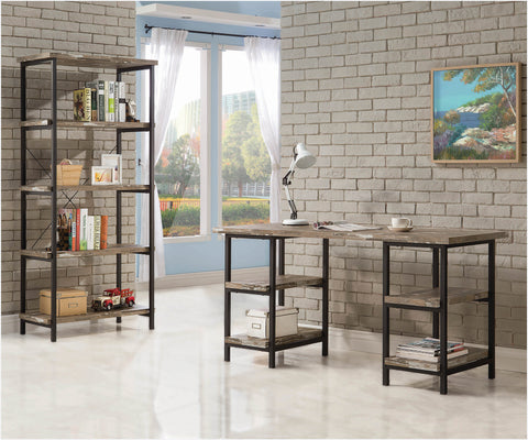 Coaster Kemper 4-shelf Writing Desk Salvaged Cabin Model 801551