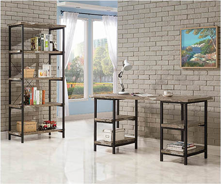 Coaster Kemper 4-shelf Writing Desk Salvaged Cabin Model 801551