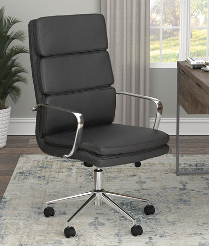 Coaster Ximena High Back Upholstered Office Chair Black Model 801744