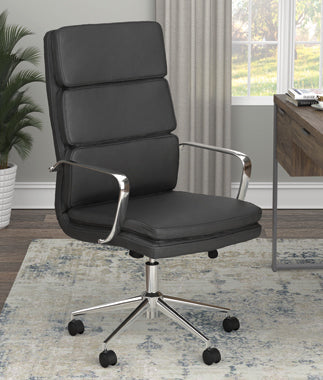 Coaster Ximena High Back Upholstered Office Chair Black Model 801744