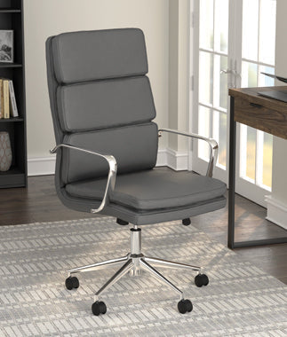 Coaster Ximena High Back Upholstered Office Chair Grey Model 801745