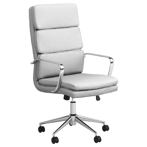 Coaster Ximena High Back Upholstered Office Chair White Model 801746
