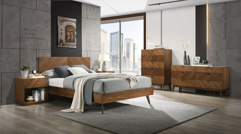 Nova Domus Kamela Modern Walnut Bedroom Set Model VGMA-BR-128-SET