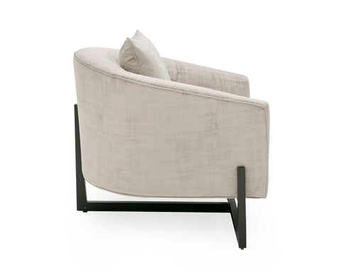 Modrest Forbis Contemporary Grey Fabric Accent Chair Model VGCS-FORBIS-GB