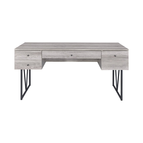 Coaster Analiese 4-drawer Writing Desk Grey Driftwood Model 801999