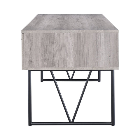Coaster Analiese 4-drawer Writing Desk Grey Driftwood Model 801999