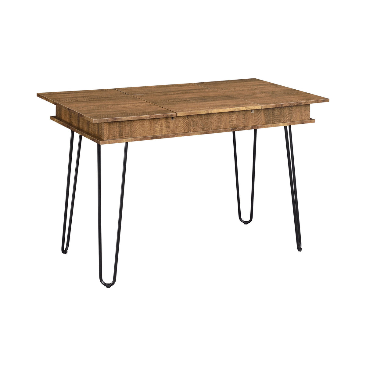 Coaster Sheeran Writing Desk with 4 Hidden Storages Rustic Amber Model 802011