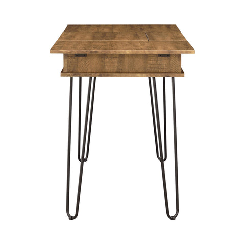 Coaster Sheeran Writing Desk with 4 Hidden Storages Rustic Amber Model 802011
