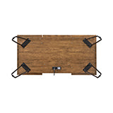 Coaster Sheeran Writing Desk with 4 Hidden Storages Rustic Amber Model 802011