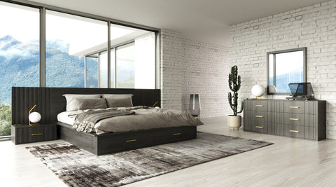 Modrest Manchester Contemporary Dark Grey Bedroom Set Model VGWD-HLF2-BED-SET