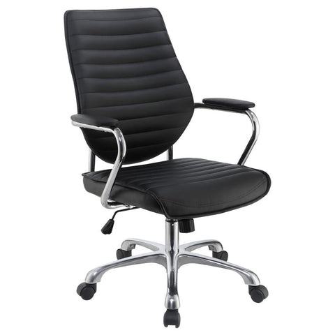 Coaster Chase High Back Office Chair Black and Chrome Model 802269