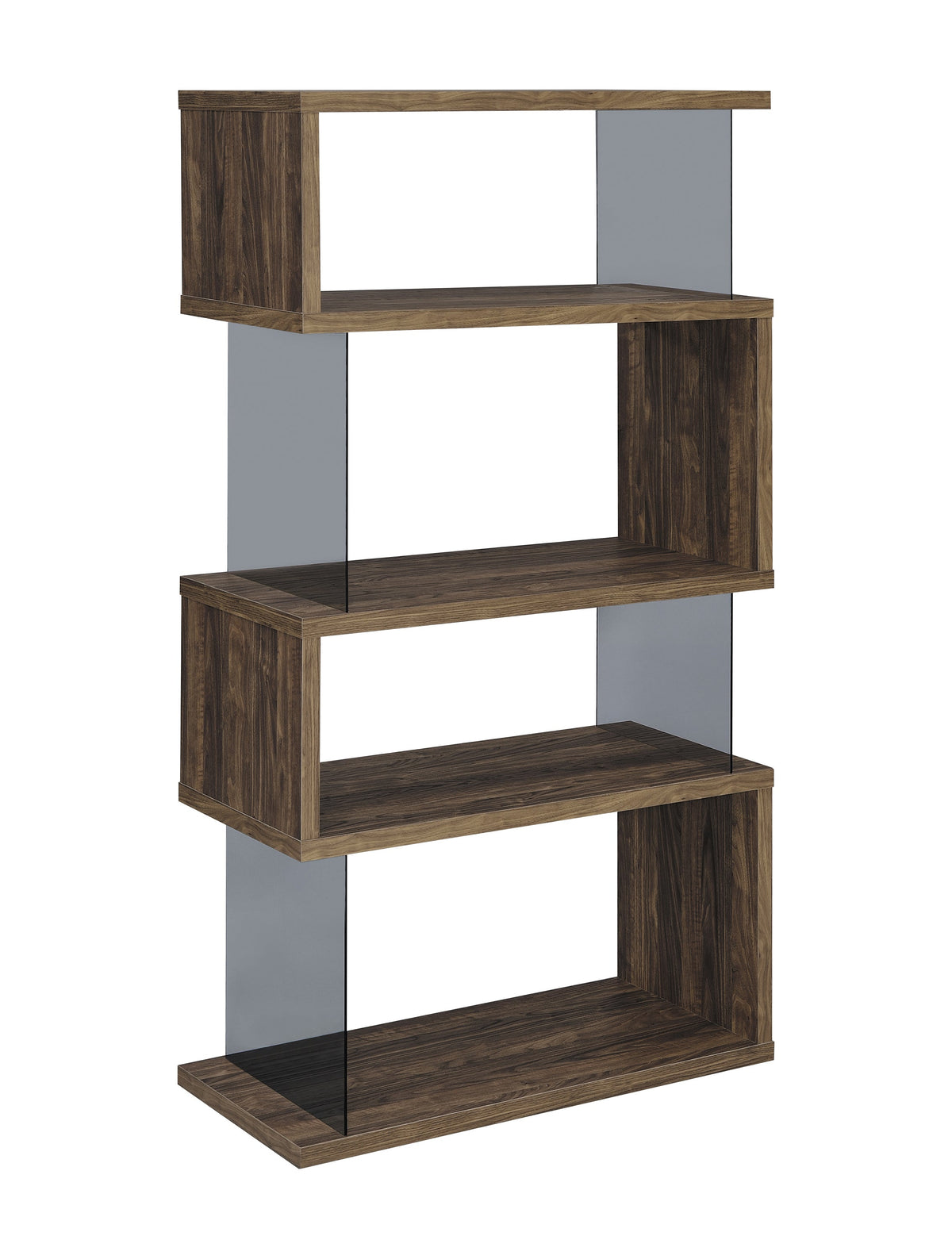 Coaster Emelle 4-shelf Bookcase with Glass Panels Model 802339