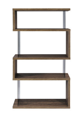 Coaster Emelle 4-shelf Bookcase with Glass Panels Model 802339