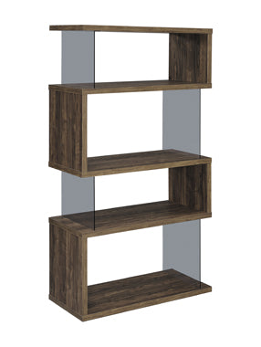 Coaster Emelle 4-shelf Bookcase with Glass Panels Model 802339