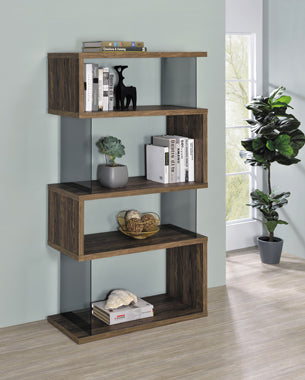 Coaster Emelle 4-shelf Bookcase with Glass Panels Model 802339