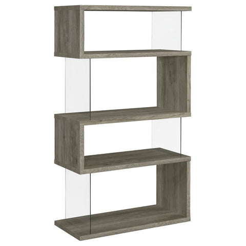 Coaster Emelle 4-shelf Bookcase with Glass Panels Model 802340