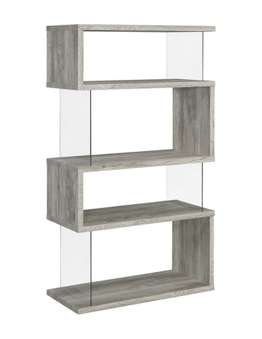 Coaster Emelle 4-shelf Bookcase with Glass Panels Model 802340