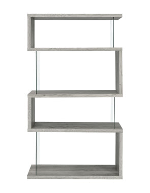 Coaster Emelle 4-shelf Bookcase with Glass Panels Model 802340