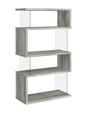Coaster Emelle 4-shelf Bookcase with Glass Panels Model 802340