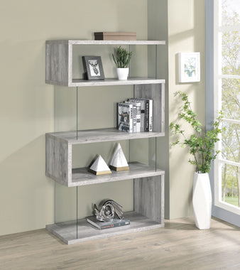 Coaster Emelle 4-shelf Bookcase with Glass Panels Model 802340