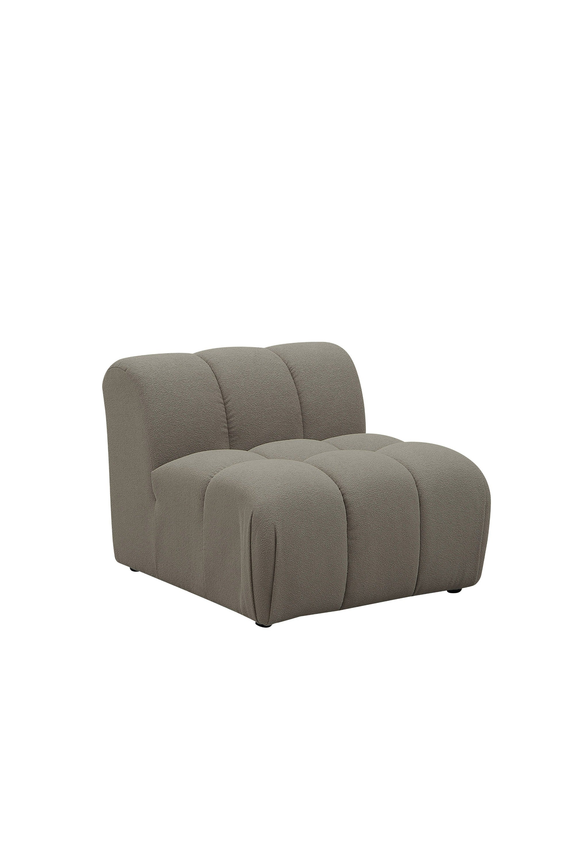 Divani Casa Juniper Modern Grey Fabric Modular Armless Seat (Set Of 5) Model VGEV2888-SEAT-GRY