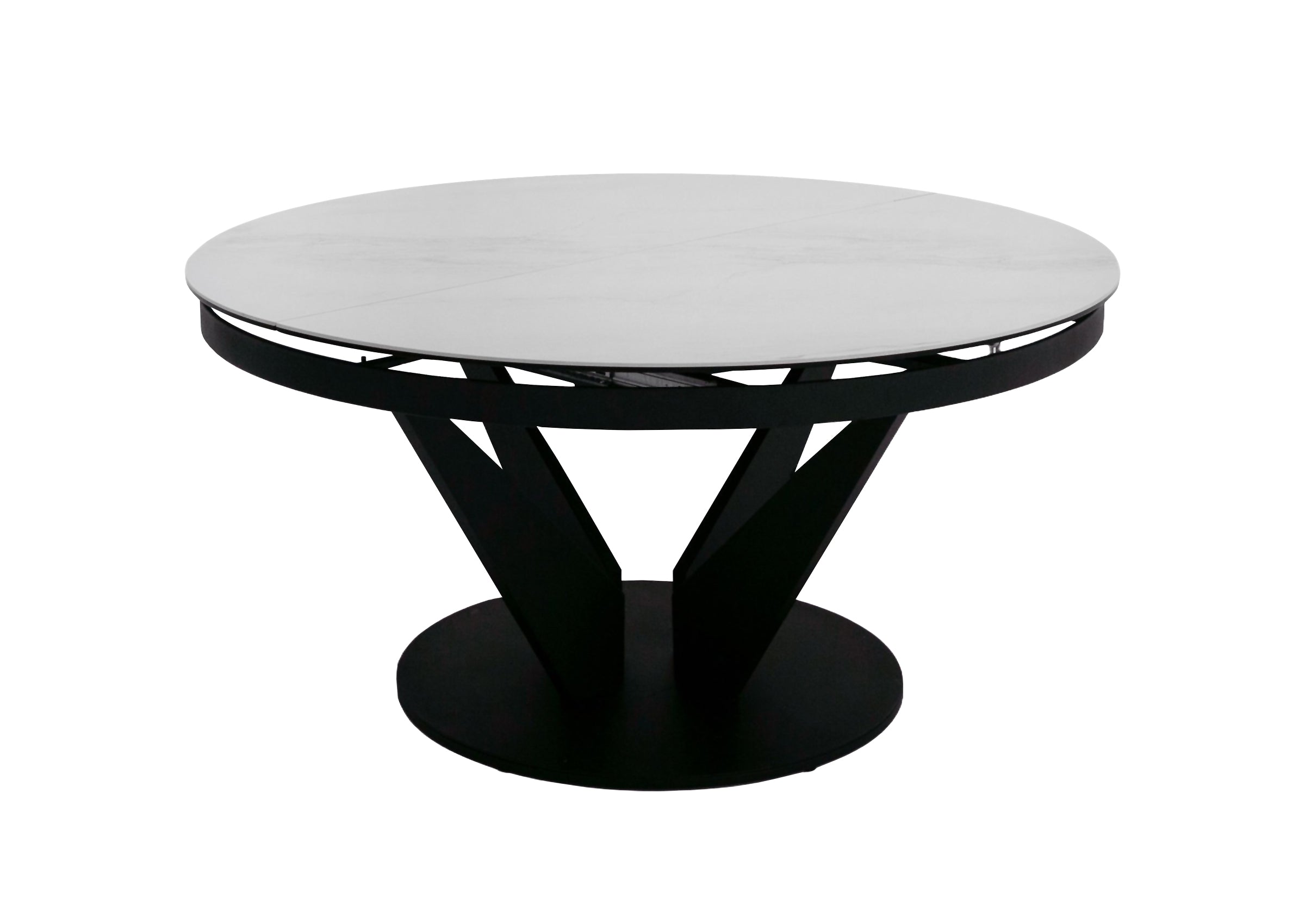 Modrest Alberta Modern Black And White Ceramic Extendable 59" | 86 5" Oval Dining Table Model VGYF-DT8951-BLK-DT