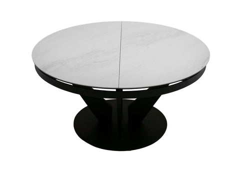 Modrest Alberta Modern Black And White Ceramic Extendable 59" | 86 5" Oval Dining Table Model VGYF-DT8951-BLK-DT