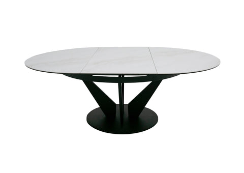 Modrest Alberta Modern Black And White Ceramic Extendable 59" | 86 5" Oval Dining Table Model VGYF-DT8951-BLK-DT