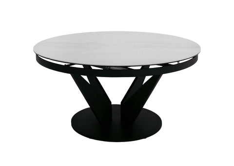 Modrest Alberta Modern Black And White Ceramic Extendable 59" | 86 5" Oval Dining Table Model VGYF-DT8951-BLK-DT