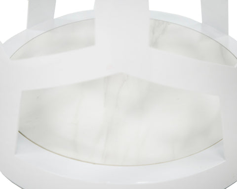 Modrest Lilly Modern White And 15Mm Glass Rectangular Dining Table Model VGNS-GD8800B-15-W