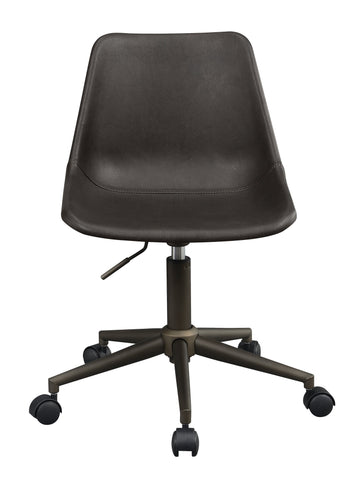 Coaster Carnell Adjustable Height Office Chair with Casters Brown and Rustic Taupe Model 803378