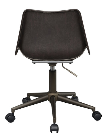 Coaster Carnell Adjustable Height Office Chair with Casters Brown and Rustic Taupe Model 803378