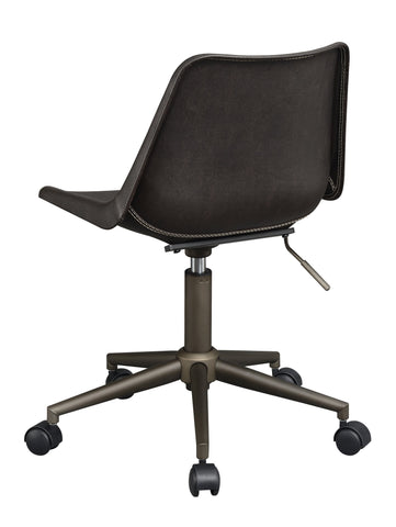 Coaster Carnell Adjustable Height Office Chair with Casters Brown and Rustic Taupe Model 803378