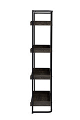 Coaster Ember 4-shelf Bookcase Dark Oak and Sandy Black Model 803412