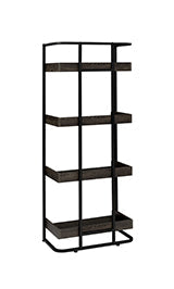 Coaster Ember 4-shelf Bookcase Dark Oak and Sandy Black Model 803412