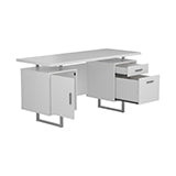 Coaster Lawtey Floating Top Office Desk White Gloss Model 803521