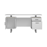Coaster Lawtey Floating Top Office Desk White Gloss Model 803521