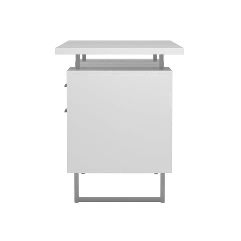 Coaster Lawtey Floating Top Office Desk White Gloss Model 803521