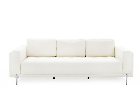 Divani Casa Schmidt Modern Off White Fabric Sofa & 2 Chairs Model VGKK-KF.7020-SET-OFWHT