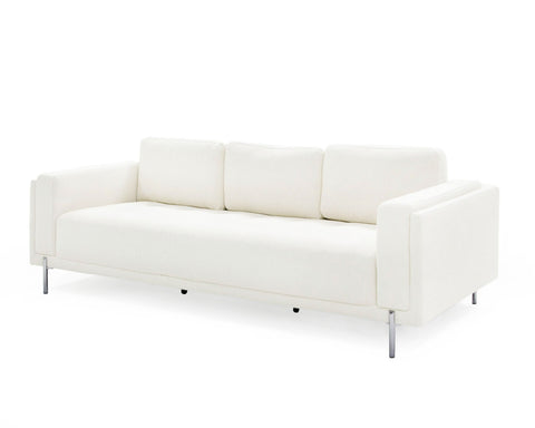 Divani Casa Schmidt Modern Off White Fabric Sofa & 2 Chairs Model VGKK-KF.7020-SET-OFWHT