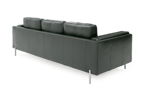 Divani Casa Schmidt Modern Black Leather Sofa Model VGKK-KF.7020-SOFA-BLK