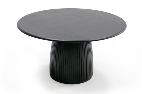 Modrest Lander Modern Mid Century Black Oak Round Dining Table  Model VGDW-J3630-1-BLK