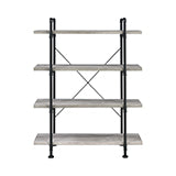 Coaster Delray 4-tier Open Shelving Bookcase Grey Driftwood and Black Model 804406