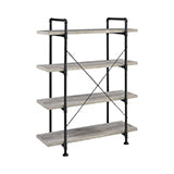 Coaster Delray 4-tier Open Shelving Bookcase Grey Driftwood and Black Model 804406