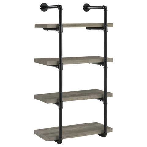 Coaster Elmcrest 24-inch Wall Shelf Black and Grey Driftwood Model 804416