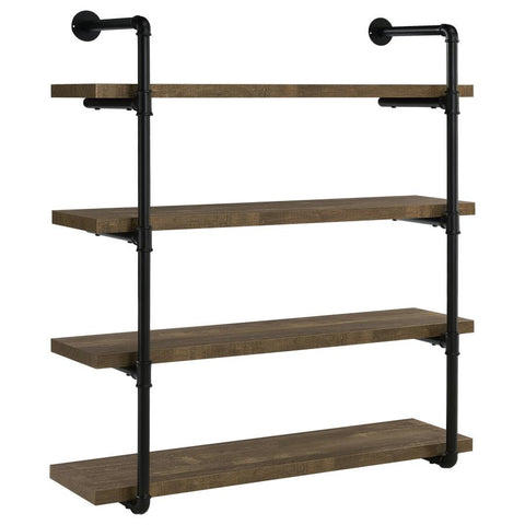 Coaster Elmcrest 40-inch Wall Shelf Black and Rustic Oak Model 804417