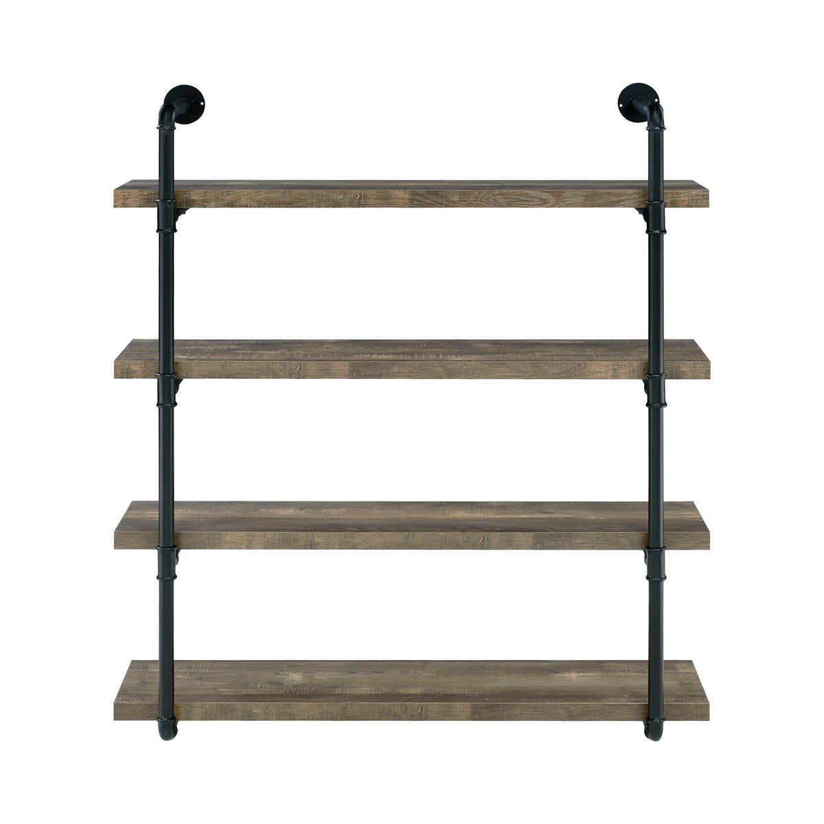 Coaster Elmcrest 40-inch Wall Shelf Black and Rustic Oak Model 804417