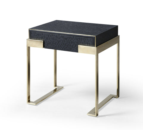 Modrest Athena & Rothsay Modern Grey Fabric & Wenge & Gold Bedroom Set Model VGVC-BD2233-SET