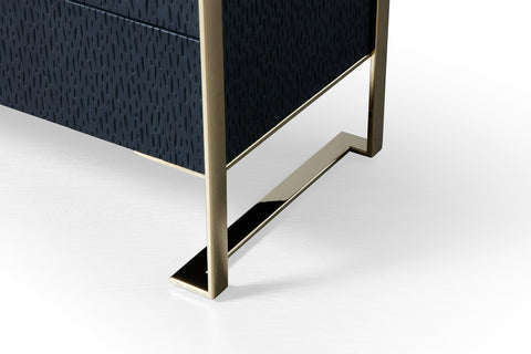 Modrest Athena & Rothsay Modern Grey Fabric & Wenge & Gold Bedroom Set Model VGVC-BD2233-SET